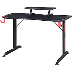 Lorell Gaming Desk Powder Coated Base - 127 lb Capacity - 36" Height x 48" Width x 26" Depth - Assembly Required - Black - Medium Density Fiberboard (MDF), Polyvinyl Chloride (PVC), Melamine, Carbon Fiber Top Material - 1 Each (LLR84393) Lorell Gaming Desk Powder Coated Base - 127 lb Capacity - 36" Height x 48" Width x 26" Depth - Assembly Required - Black - Medium Density Fiberboard (MDF), Polyvinyl Chloride (PVC), Melamine, Carbon Fiber Top Material - 1 Each (LLR84393)