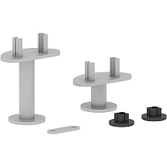 Lorell Adaptable Panel System Straight Connector Set Steel - Silver - 1 Set (LLR90283) Lorell Adaptable Panel System Straight Connector Set Steel - Silver - 1 Set (LLR90283)
