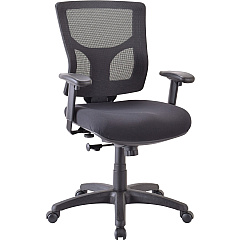Lorell Conjure Executive Mid-back Swivel/Tilt Task Chair Fabric Seat Material - Mid Back - Black - 1 Each (LLR62008)