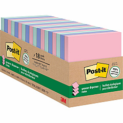 Post-it® Greener Dispenser Notes 3" Flag/Note Width x 3" Flag/Note Length - Square - 100 Sheets per Pad - Positively Pink, Fresh Mint, Moonstone - Paper - Self-stick, Removable, Recyclable, Pop-up, Residue-free, Eco-friendly - Recycled - (R330RP18CP) Post-it® Greener Dispenser Notes 3" Flag/Note Width x 3" Flag/Note Length - Square - 100 Sheets per Pad - Positively Pink, Fresh Mint, Moonstone - Paper - Self-stick, Removable, Recyclable, Pop-up, Residue-free, Eco-friendly - Recycled - (R330RP18CP)