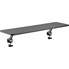 Kantek Wide Desktop Shelf/Monitor Stand 40 lb Load Capacity - 5.10" Height x 39.40" Width x 10.20" Depth - Desk - Black - For Monitor, Supplies, File - Sturdy - 1 Each (DS920)
