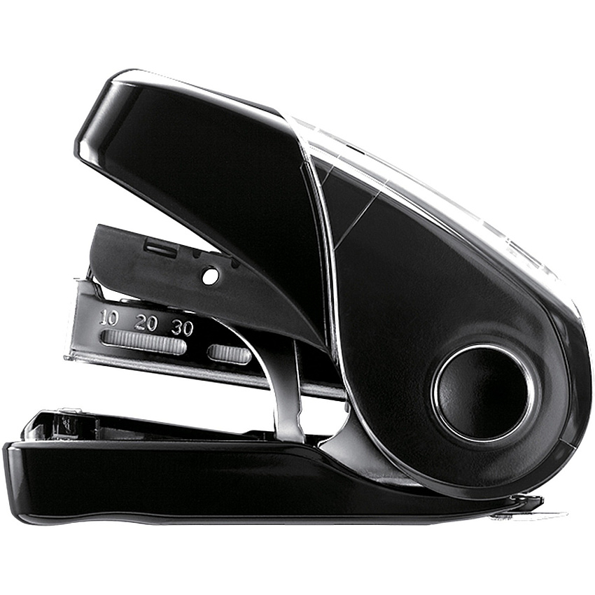 MAX Flat Clinch Mini Stapler Staples Upto 25 Sheet - Black - 1 Each (HD10FL3BK)