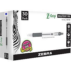 Zebra Pen Z-Grip Retractable Ballpoint Pen 0.7 mm Pen Point - Retractable - Blue Ink - 1 Pack (25230)