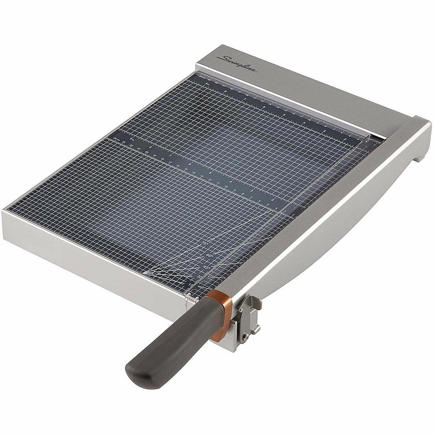 Swingline 1215G/1225G Guillotine Trimmer 25 Sheet Cutting Capacity - 12" Cutting Length - Easy to Use, Built-in LED, Sturdy - Wood, Plastic - Silver - 1 Each (10005)