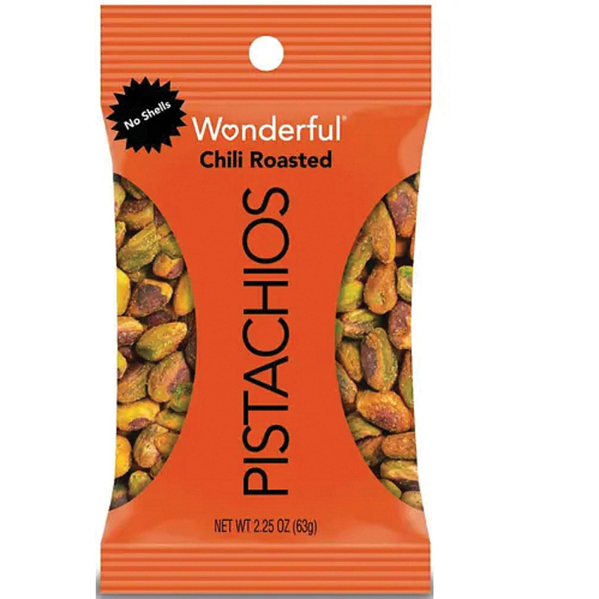 Wonderful No Shell Pistachios Chili - 2.25 oz - 1 Box (91087)