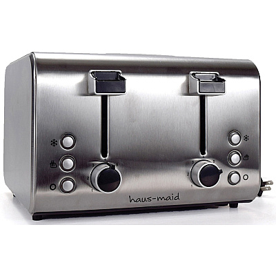 HAUS-MAID 4-Slice Toaster Toast, Reheat, Defrost - Gray - 1 Each (OG8590)