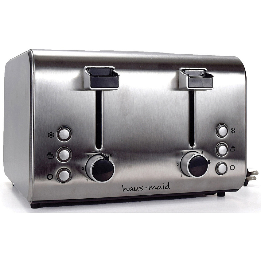 HAUS-MAID 4-Slice Toaster Toast, Reheat, Defrost - Gray - 1 Each (OG8590)