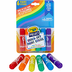 Crayola Project Quick-Dry Paint Sticks Assorted - 6 / Pack (541070) Crayola Project Quick-Dry Paint Sticks Assorted - 6 / Pack (541070)