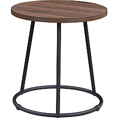 Lorell Accession End Table Round Top - Powder Coated Four Leg Base - 4 Legs - 200 lb Capacity - 1" Table Top Thickness x 19" Table Top Diameter - 19.75" Height - Assembly Required - Walnut - Laminate Top Material - 1 Each (LLR16261) Lorell Accession End Table Round Top - Powder Coated Four Leg Base - 4 Legs - 200 lb Capacity - 1" Table Top Thickness x 19" Table Top Diameter - 19.75" Height - Assembly Required - Walnut - Laminate Top Material - 1 Each (LLR16261)