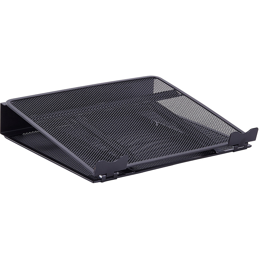 Lorell Mesh Laptop Stand 3.50" Height x 13" Width x 11.50" Depth - Desktop - Steel, Metal - Black - 1 Each (LLR80620)