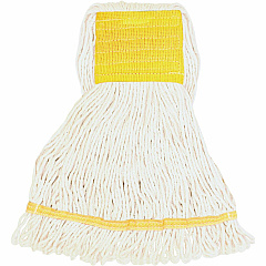 Genuine Joe Wide Band Small Mophead Small - Looped Ends, Durable, Launderable, Wide Headband, Mesh Band - Rayon, Cotton, Rayon - White - 1 Each (GJOSWH5B) Genuine Joe Wide Band Small Mophead Small - Looped Ends, Durable, Launderable, Wide Headband, Mesh Band - Rayon, Cotton, Rayon - White - 1 Each (GJOSWH5B)