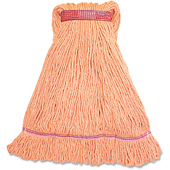 Genuine Joe Narrow Band Large Mophead Large - Rayon, Cotton, Fiber, Cotton - 1 Each (GJOLOR1B)