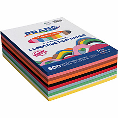 Prang Construction Paper Art Project, Craft Project, Fun and Learning, Cutting, Pasting - 9" Width x 12" Length - 45 lb Basis Weight - Assorted - 500 / Pack (P6555) Prang Construction Paper Art Project, Craft Project, Fun and Learning, Cutting, Pasting - 9" Width x 12" Length - 45 lb Basis Weight - Assorted - 500 / Pack (P6555)