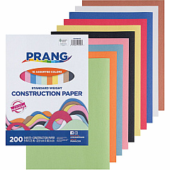 Prang Construction Paper Art Project, Craft Project, Fun and Learning, Cutting, Pasting - 9" Width x 12" Length - Assorted - 1 Pack (P0094450) Prang Construction Paper Art Project, Craft Project, Fun and Learning, Cutting, Pasting - 9" Width x 12" Length - Assorted - 1 Pack (P0094450)