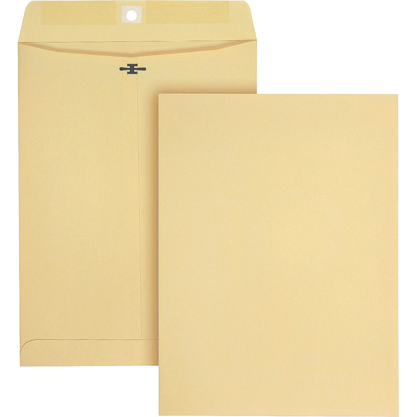 Quality Park 9 x 12 Heavy-duty Clasp Envelopes Clasp - #90 - 9" Width x 12" Length - Clasp/Gummed Flap - Manila - 100 / Box (38490)