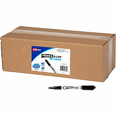 Avery Marks A Lot Avery&reg; Marks A Lot Marks-A-Lot Value Pack Dry Erase Markers Bullet Marker Point - Erasable - Black Ink - Home, School - 200 / Carton (24595)
