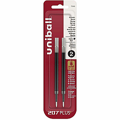 uni-ball uniball™ 207 PLUS+ Gel Pen 0.70 mm , Medium Point - Black Ink - Super Ink, Water Resistant, Fade Resistant, Fraud Resistant - 2 / Pack (70161) uni-ball uniball™ 207 PLUS+ Gel Pen 0.70 mm , Medium Point - Black Ink - Super Ink, Water Resistant, Fade Resistant, Fraud Resistant - 2 / Pack (70161)