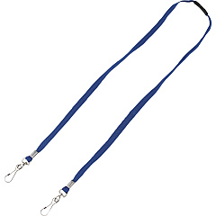 Advantus Face Mask Lanyard Adjustable - J-Hook Attachment - 30" Length - Blue - 10 / Pack (76114)