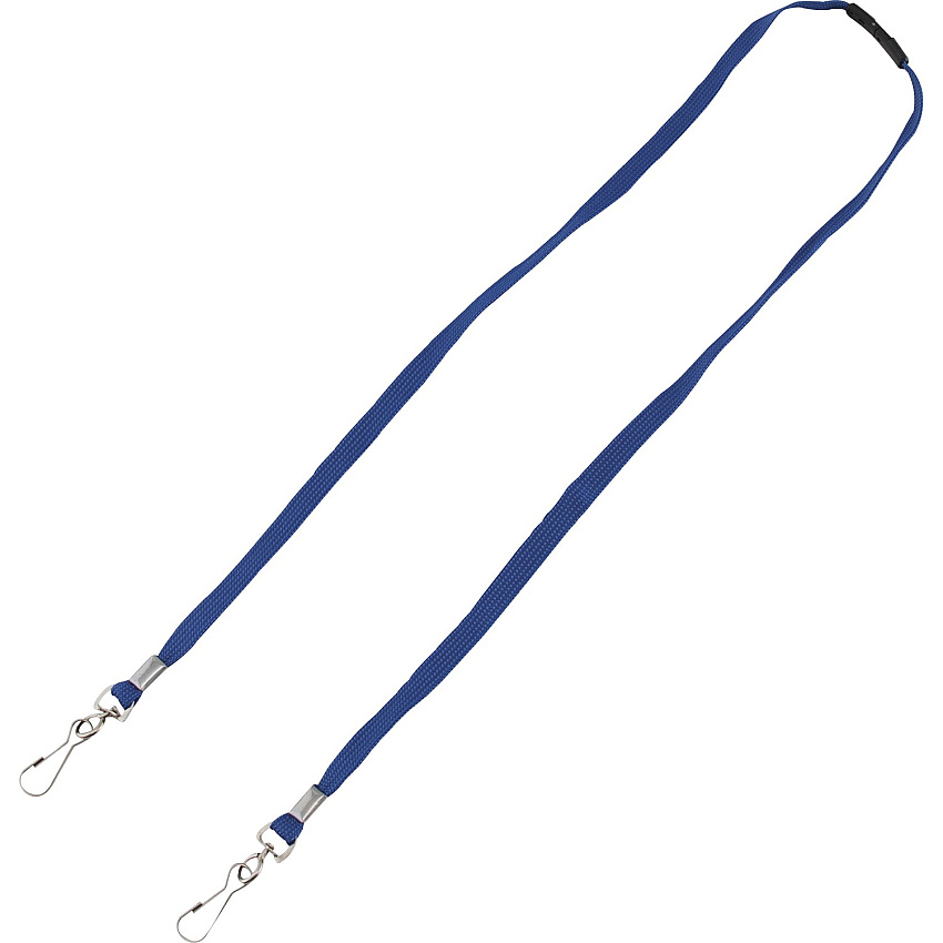 Advantus Face Mask Lanyard Adjustable - J-Hook Attachment - 30" Length - Blue - 10 / Pack (76114)