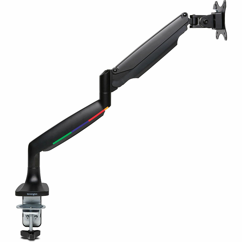 Kensington SmartFit Mounting Arm for Monitor, Curved Screen Display, Flat Panel Display - Black - Landscape/Portrait Height Adjustable - 1 Display(s) Supported - 13" to 34" Screen Support - 19.84 lb Load Capacity - 75 x 75, 100 x 100 - VESA Mount  (59600)
