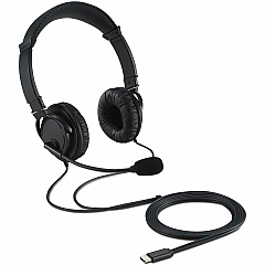Kensington USB-C Hi-Fi Headphones with Mic Stereo - USB Type C - Wired - Over-the-head - Binaural - Ear-cup - 6 ft Cable - Noise Cancelling Microphone - Noise Canceling - Black - 1 Each (97457) Kensington USB-C Hi-Fi Headphones with Mic Stereo - USB Type C - Wired - Over-the-head - Binaural - Ear-cup - 6 ft Cable - Noise Cancelling Microphone - Noise Canceling - Black - 1 Each (97457)