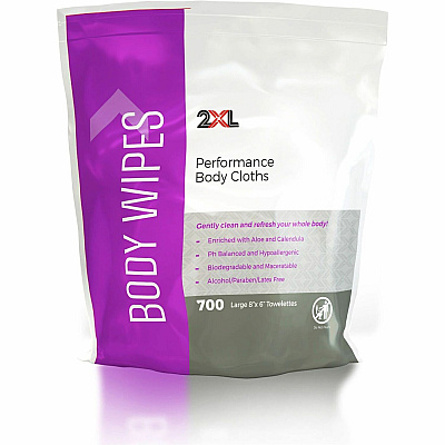 2XL Vitamin E & Aloe Performance Body Cloths 6" Width x 8" Length - White - 700/Pouch - 1 Each (436)