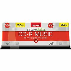 Maxell CD-R80 CD Recordable Media - CD-R - 32x - 700 MB - 30 Pack - Gold (625335) Maxell CD-R80 CD Recordable Media - CD-R - 32x - 700 MB - 30 Pack - Gold (625335)