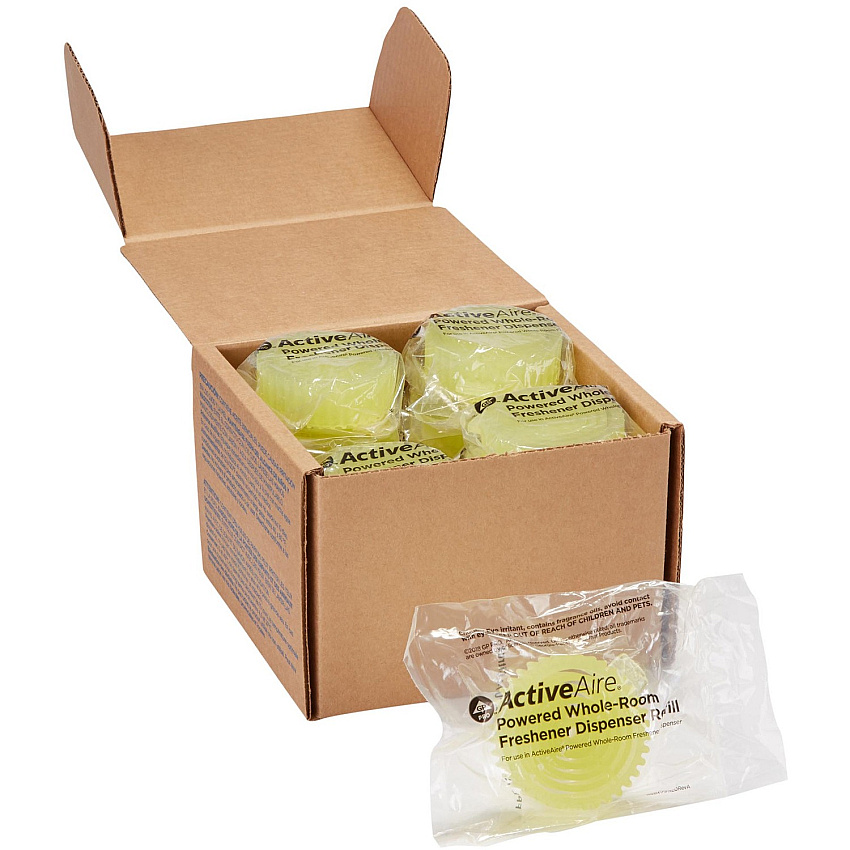 ActiveAire Powered Whole-Room Freshener Dispenser Refills Citrus - 30 Day - Odor Neutralizer - 12 / Carton (48285)