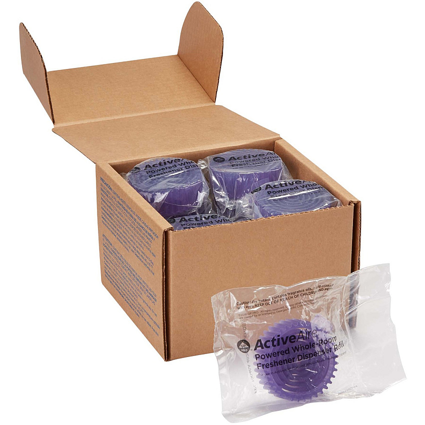 ActiveAire Powered Whole-Room Freshener Dispenser Refills Lavender - 30 Day - Odor Neutralizer - 12 / Carton (48282)