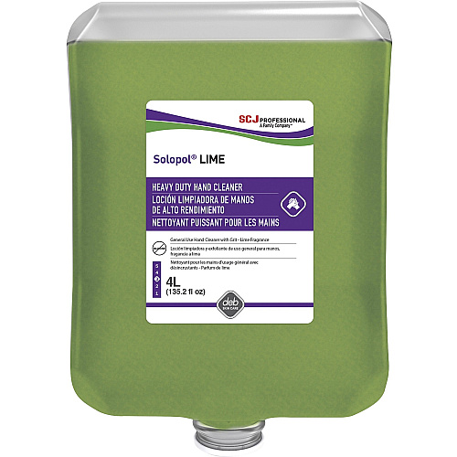 SC Johnson Dispenser Refill Hand Soap Cartridge Lime Scent - 1.06 gal - Soil Remover, Dirt Remover, Grime Remover, Oil Remover, Grease Remover - Industrial - Moisturizing - Green - Heavy Duty, Fast Acting, Non-abrasive, Solvent-free, Biodegradab (LIM4LTR)