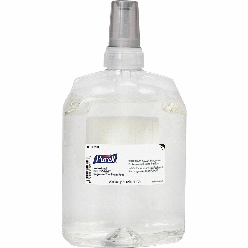 PURELL&reg; CXR Refill Fragrance Free Foam Soap 2.11 quart - Bacteria Remover - Hand - Antibacterial - Non-clog, Preservative-free, Paraben-free, Fragrance-free, Dye-free, Phthalate-free - 1 Each (867204)