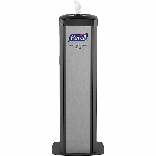 PURELL&reg; DS360 Hand Sanitizing Wipes Station Steel - Black - Durable - 1 Carton (911401SLVHSW)