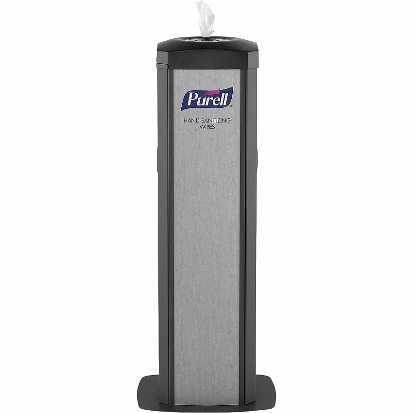 PURELL&reg; DS360 Hand Sanitizing Wipes Station Steel - Black - Durable - 1 Carton (911401SLVHSW)