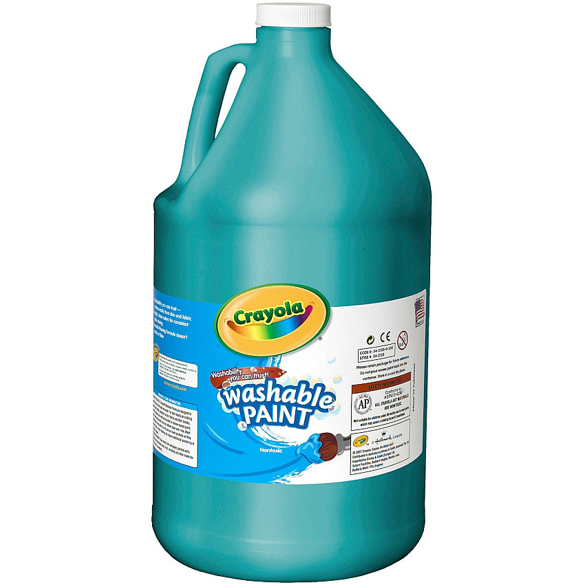 Crayola Washable Paint 1 Color(s) - Turquoise - 1 gal - Washable - 1 Each (54212848)