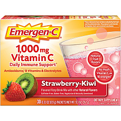 Emergen-C Strawberry-Kiwi Vitamin C Drink Mix For Immune Support - Strawberry Kiwi - 30/Pack - 1 Each (30319)