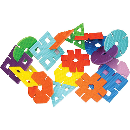 WonderFoam Giant Design Shapes Learning Theme/Subject - 40 x Shape Shape - 4" Height x 7" Width - Assorted - Foam - 40/Set - 6 / Carton (4464CT)