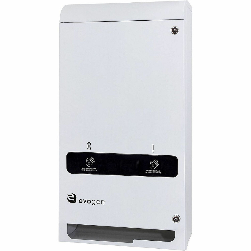 Hospeco Evogen EV3 No-Touch Menstrual Care Dual Vendor (EVNT3) White - Metal - 1 Each (EVNT3WM)