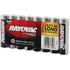 Rayovac Ultra Pro Alkaline AA Battery 8-Packs For Multipurpose - AA - 1.5 V DC - 8/Pack - 12 / Carton (ALAA8JCT) Rayovac Ultra Pro Alkaline AA Battery 8-Packs For Multipurpose - AA - 1.5 V DC - 8/Pack - 12 / Carton (ALAA8JCT)