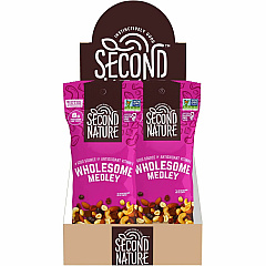 Second Nature Wholesome Medley Trail Mix Low Sodium, Gluten-free, No Artificial Color, Preservative-free, No Artificial Flavor, Trans Fat Free - Almond, Cashew, Peanut, Cherry, Dried Cranberries, Dark Chocolate, Dried Cherries - 2.25 oz - 1 Box (1170)