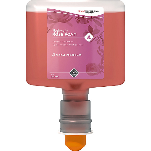 SC Johnson TF Refill Refresh Rose Foam Handwash Rose Scent - 1.27 quart - Cartridge Dispenser - Dirt Remover - Skin, Washroom, Hand - Moisturizing - Pink - Anti-irritant - 3 / Carton (RFW120TF)
