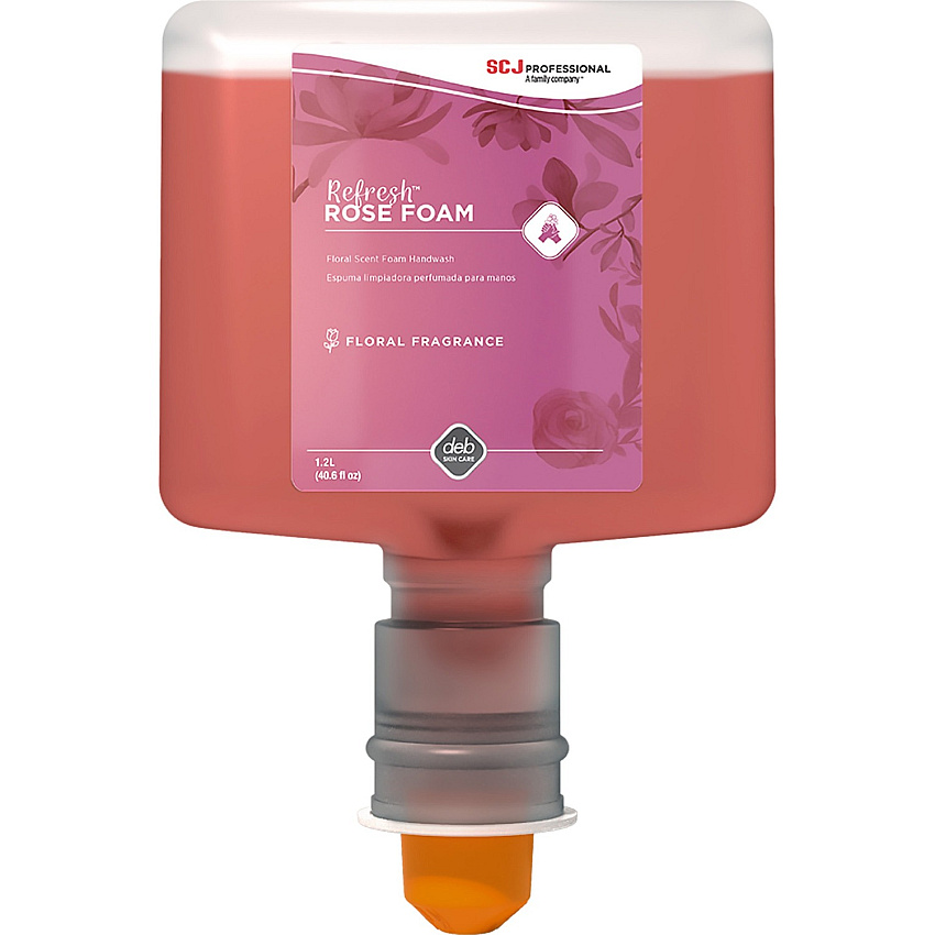 SC Johnson TF Refill Refresh Rose Foam Handwash Rose Scent - 1.27 quart - Cartridge Dispenser - Dirt Remover - Skin, Washroom, Hand - Moisturizing - Pink - Anti-irritant - 3 / Carton (RFW120TF)