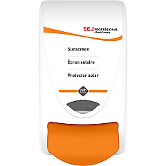 SC Johnson Sunscreen Dispenser 1.06 quart Capacity - Durable, Locking Mechanism - White - 1 Each (SUN1LDS) SC Johnson Sunscreen Dispenser 1.06 quart Capacity - Durable, Locking Mechanism - White - 1 Each (SUN1LDS)