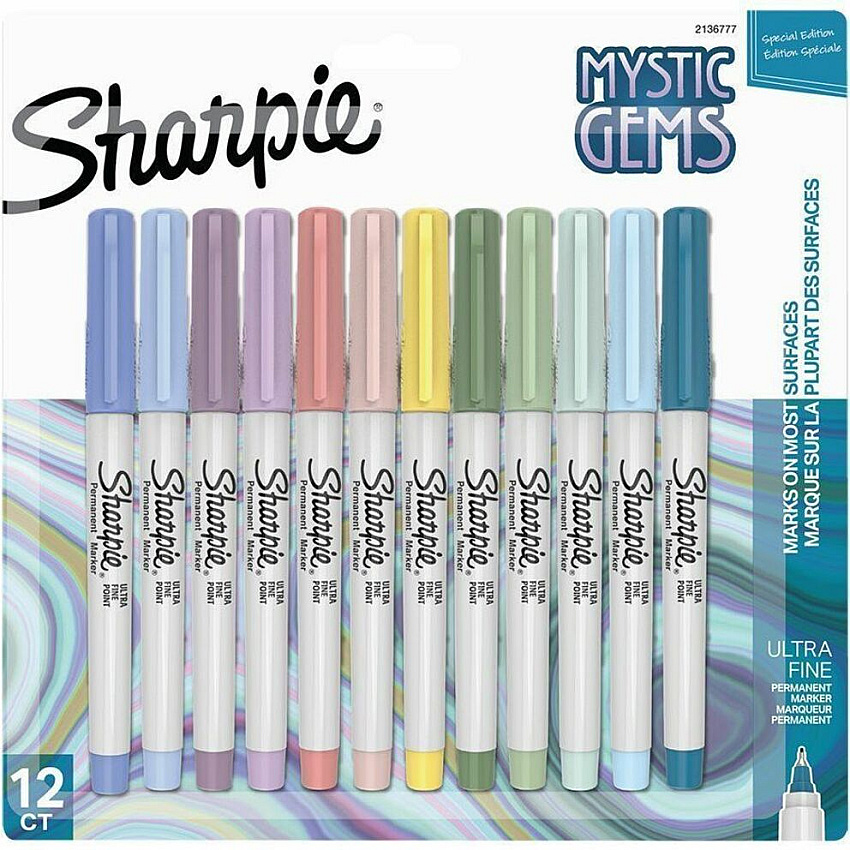 Sharpie Mystic Gems Permanent Markers Multi Ink - 12 / Pack (2136777)