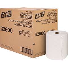 Genuine Joe Hardwound Roll Paper Towels 7.80" Width x 600 ft Length - 2" Core - Embossed Design - White - Paper - 12 / Carton (GJO32600) Genuine Joe Hardwound Roll Paper Towels 7.80" Width x 600 ft Length - 2" Core - Embossed Design - White - Paper - 12 / Carton (GJO32600)