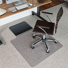 ES ROBBINS Sit or Stand Mat with Lip Pile Carpet - 53" Length x 36" Width - Lip Size 18" Length x 20" Width - Rectangular - Vinyl, Foam - Clear - 1 Each (184619) ES ROBBINS Sit or Stand Mat with Lip Pile Carpet - 53" Length x 36" Width - Lip Size 18" Length x 20" Width - Rectangular - Vinyl, Foam - Clear - 1 Each (184619)