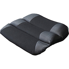 Kantek Memory Foam Seat Cushion Memory Foam, Fabric, Rubber - Ergonomic Design, Comfortable, Washable, Easy to Clean - Black, Gray - 1 Each (LS365)