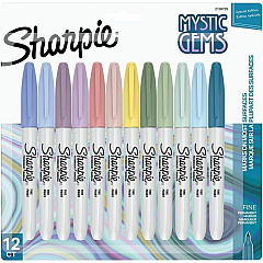 Sharpie Mystic Gems Permanent Markers Multi Ink - 12 / Pack (2136729) Sharpie Mystic Gems Permanent Markers Multi Ink - 12 / Pack (2136729)