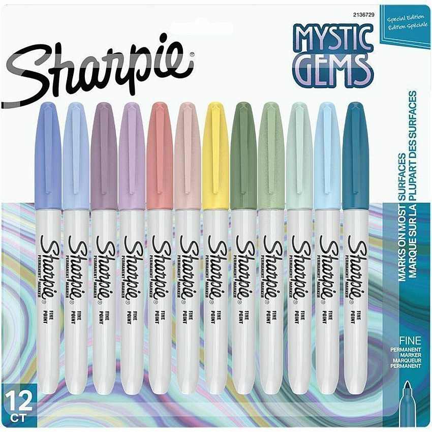 Sharpie Mystic Gems Permanent Markers Multi Ink - 12 / Pack (2136729)
