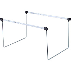 Business Source File Frame Letter - 14" to 18" Long - Stainless Steel - Gray - 2 / Box (BSN18302)