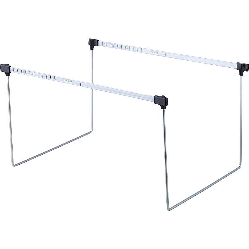 Business Source File Frame Letter - 14" to 18" Long - Stainless Steel - Gray - 2 / Box (BSN18302)